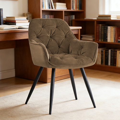 Velvet dining chair padded - 1x,