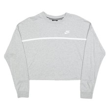 NIKE Womens Grey Crew Neck M