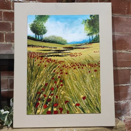 Stunning poppy field acrylic - stunning,