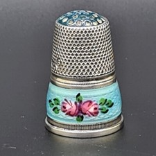 Antique Enamelled Thimble with