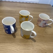4 X Moomin Characters Mug Half Moon Way 340 Ml