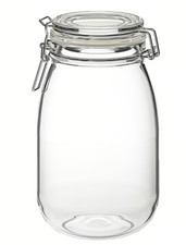 NEW IKEA KORKEN Glass Jar 1.8L with Lid – Airtight Food Storage Container