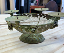 Vintage decorative metal candle stick holder 