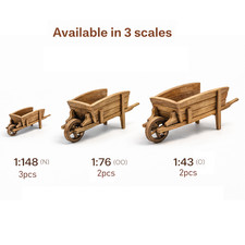 Wooden Wheelbarrow Set N OO O