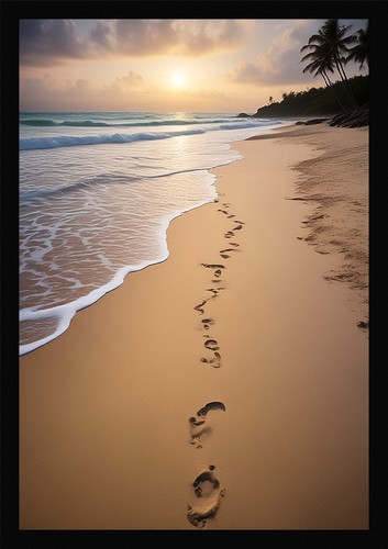 Soft tropical beach - beach, framed