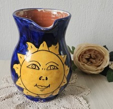 Vintage Large Blue Yellow Sun