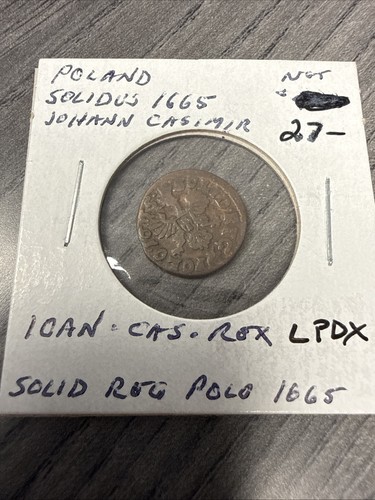 Poland solidus 1665 johann - poland,
