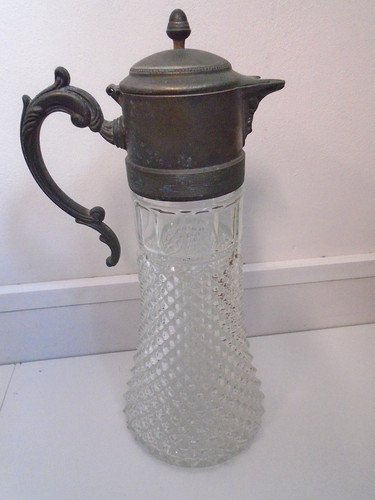 Vintage cut glass decanter - vintage,