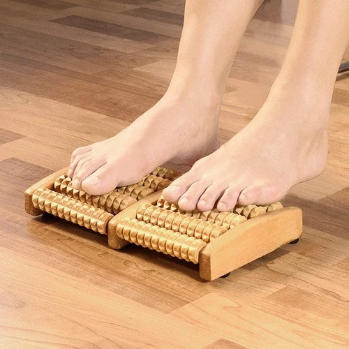 Wooden foot massager - foot, roller