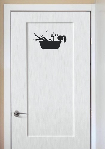 Decal bathroom toilet door - toilet,