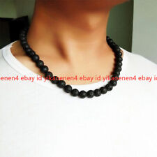 Men Necklace 6mm 8mm Black
