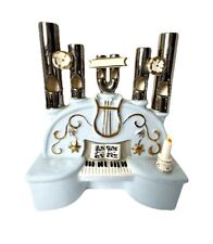 Chase Hand Painted Ceramic Wurlitzer Pipe Organ In Blue Japan - Rare - As Is