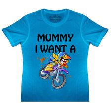 KIDS Funny Mummy I Want a Motorbike Boys T Shirt Girls Baby Moto X Fox Dirt Bike