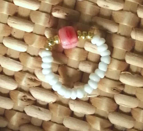 Boho hippie bead stretch - hippie, ring