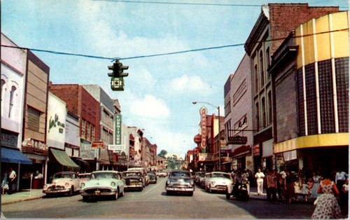 Bristol postcard state line - bristol,