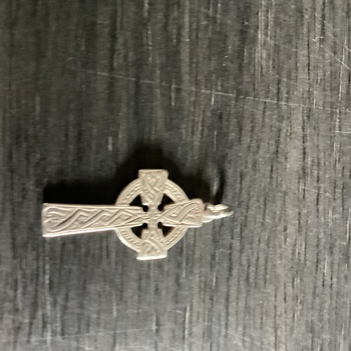 Vintage silver celtic cross - silver,