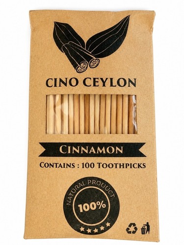 Tooth picks wooden - wooden, cinnamon