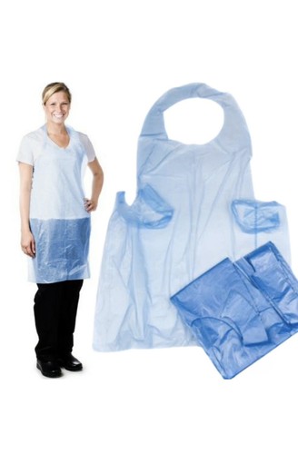 Blue disposable aprons - disposable,