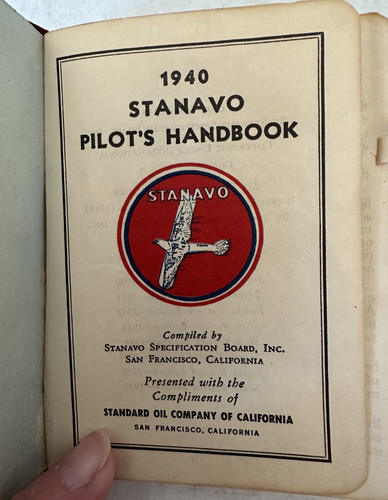1940 stanavo pilot - 1940, handbook