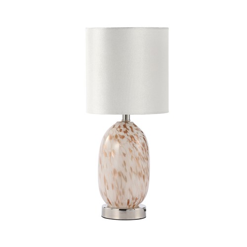 47cm white gold glass table - white,
