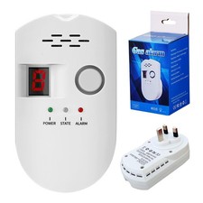 Gas Leak Detector V2 Update Accurate Natural Gas Alarm &Digital Display White