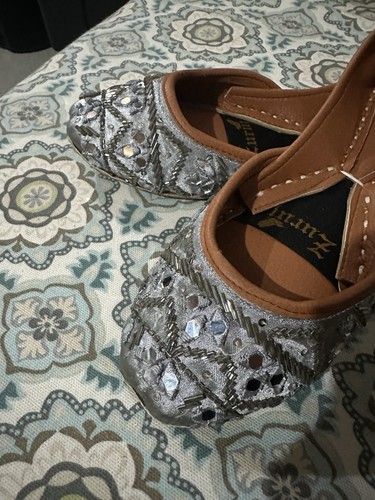 Silver mirror embroidered - silver,