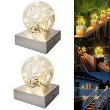 2 SOLAR DECK CAP POST LIGHTS