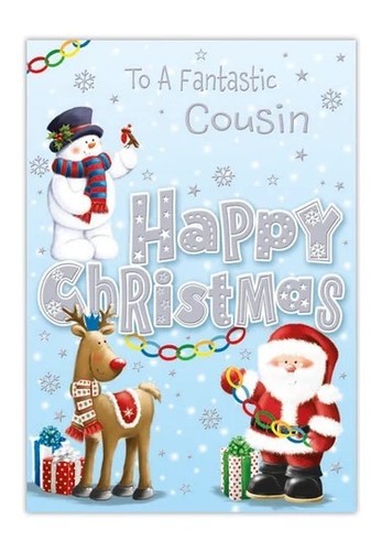 Cousin christmas card - card,