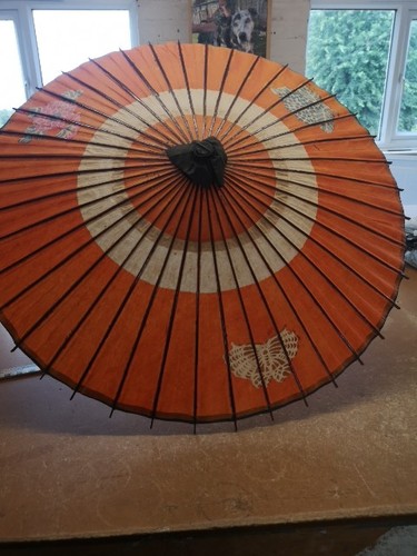 Vintage parasol parchment - vintage,