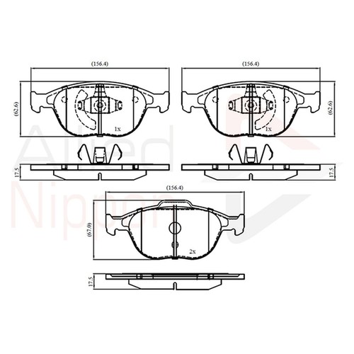 Brake pads set - brake, for