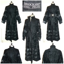 BROCKAMP PELZE - COESFELD BILLERBECK ASTRAKHAN COAT W LEATHER PANELS -  UK 10/12