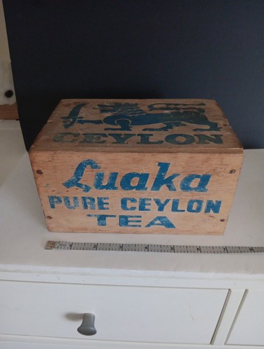 Vintage wooden ceylon tea - ceylon, box