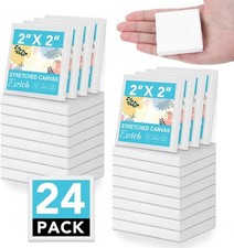 24 Pack Mini Stretched Canvas