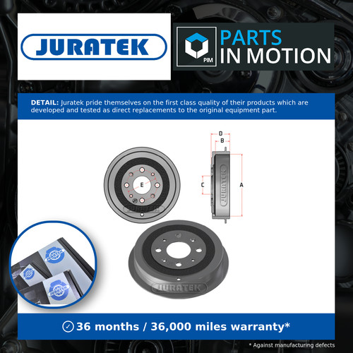 Brake drums fits - (pair, set)