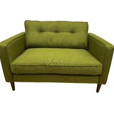 Orla Kiely Ebben large slim loveseat in dark jewel green fabric RRP £1195