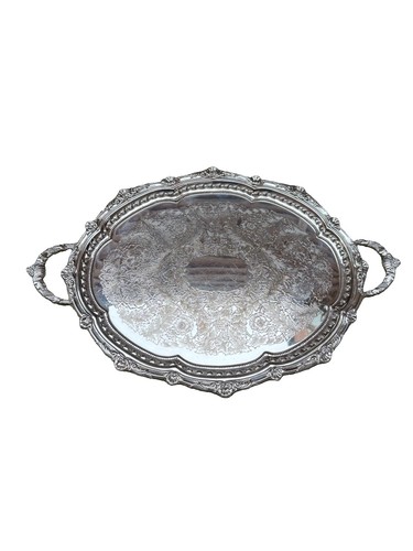 Vintage large oval silverplate - vintage,