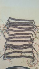 12 Grey Curly Handset Cords For 700 Series Telephones
