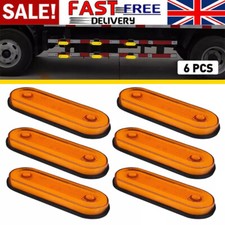 Orange Amber Side 20 LED Marker Lights Oval x6 12V 24V Neon Trailer Truck Lorry