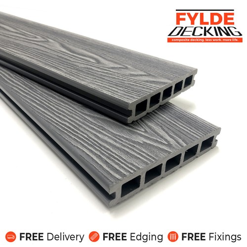 Pebble grey composite wpc - grey, 3.6m