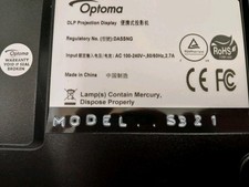 Optoma S321 Full 3D  Projector VGA connection has VGA/HDMI adapter