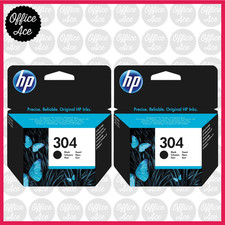Original HP 304 Black Ink x2