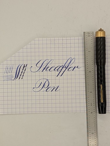 Sheaffer black chased rubber - black,