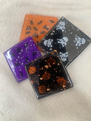 Halloween coasters hand - halloween, coasters.