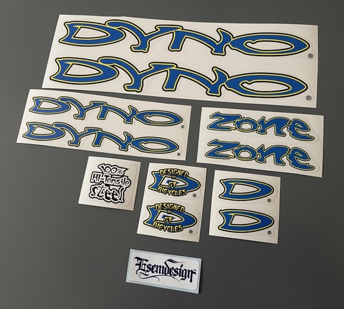 Dyno zone 2000 bmx decal - dyno, set