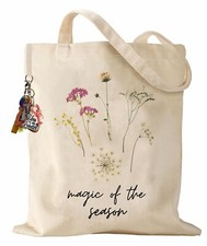 100% Premium Cotton Canvas Shopping Bag Shoulder Tote Shopper Bags Reusable 