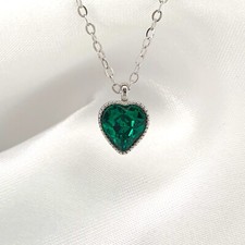 Personalised Birthstone Necklace Gift Valentines Birthday Anniversary 925 Silver