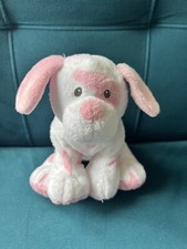 Ty Pluffies 2016 Baby Pups Pink & White Puppy Dog Beanie Soft Toy - 9"