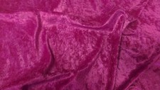 Cerise Pink crushed velvet/velour fabric - 1 Full Metre
