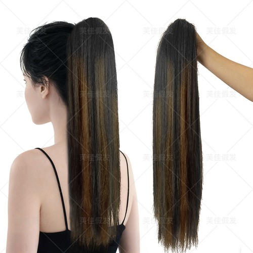 Long straight ponytail women - ponytail,