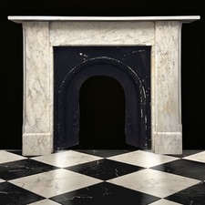 Antique White Marble Fireplace